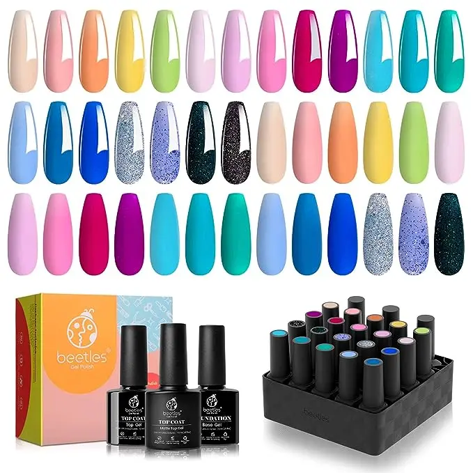 Gel Polish Nail Set 20 Colors 19-37