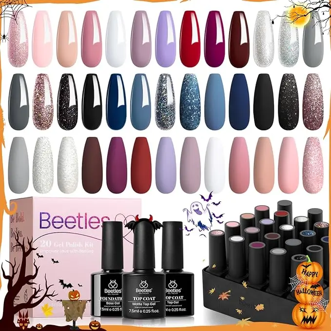 Gel Polish Nail Set 20 Colors NUDE 19-37