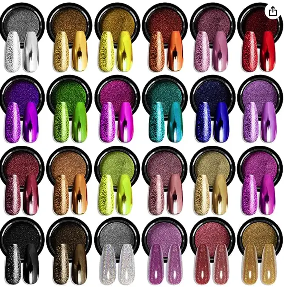 24Pcs Saviland Chrome Nail 17-20