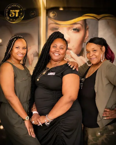 Beauty school students participating in vocational beauty training at 5T Beauty Academy in Raleigh NC.